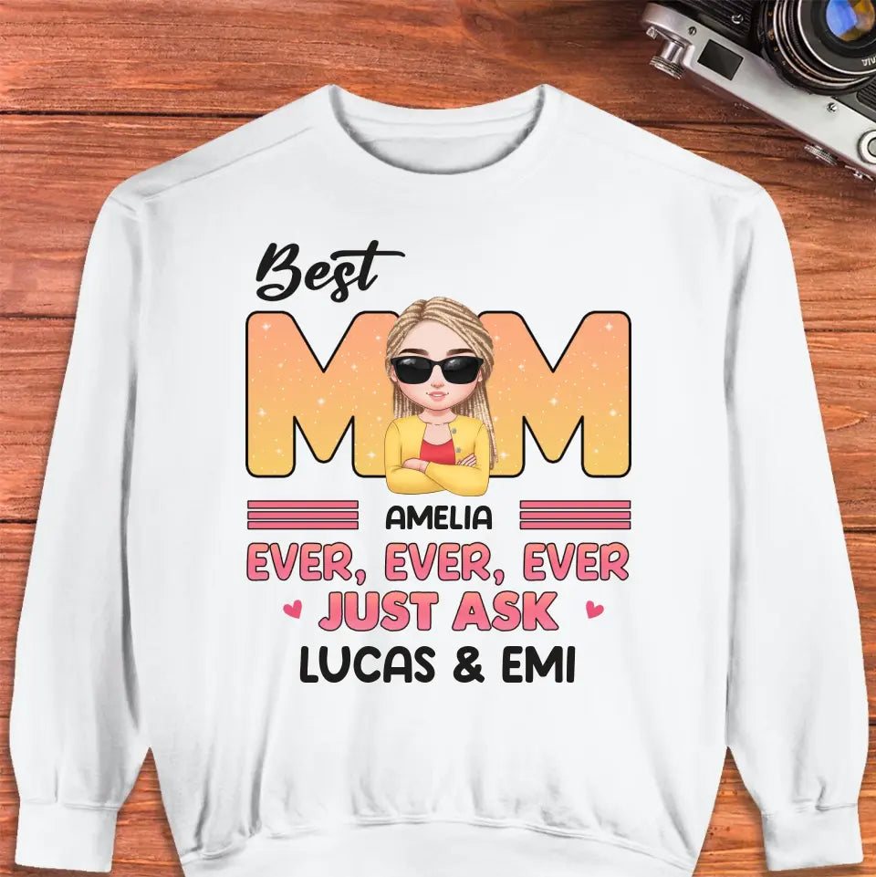 Best Mom Ever Ever Ever - Custom Name - Personalized Gifts For Mom - Sweater