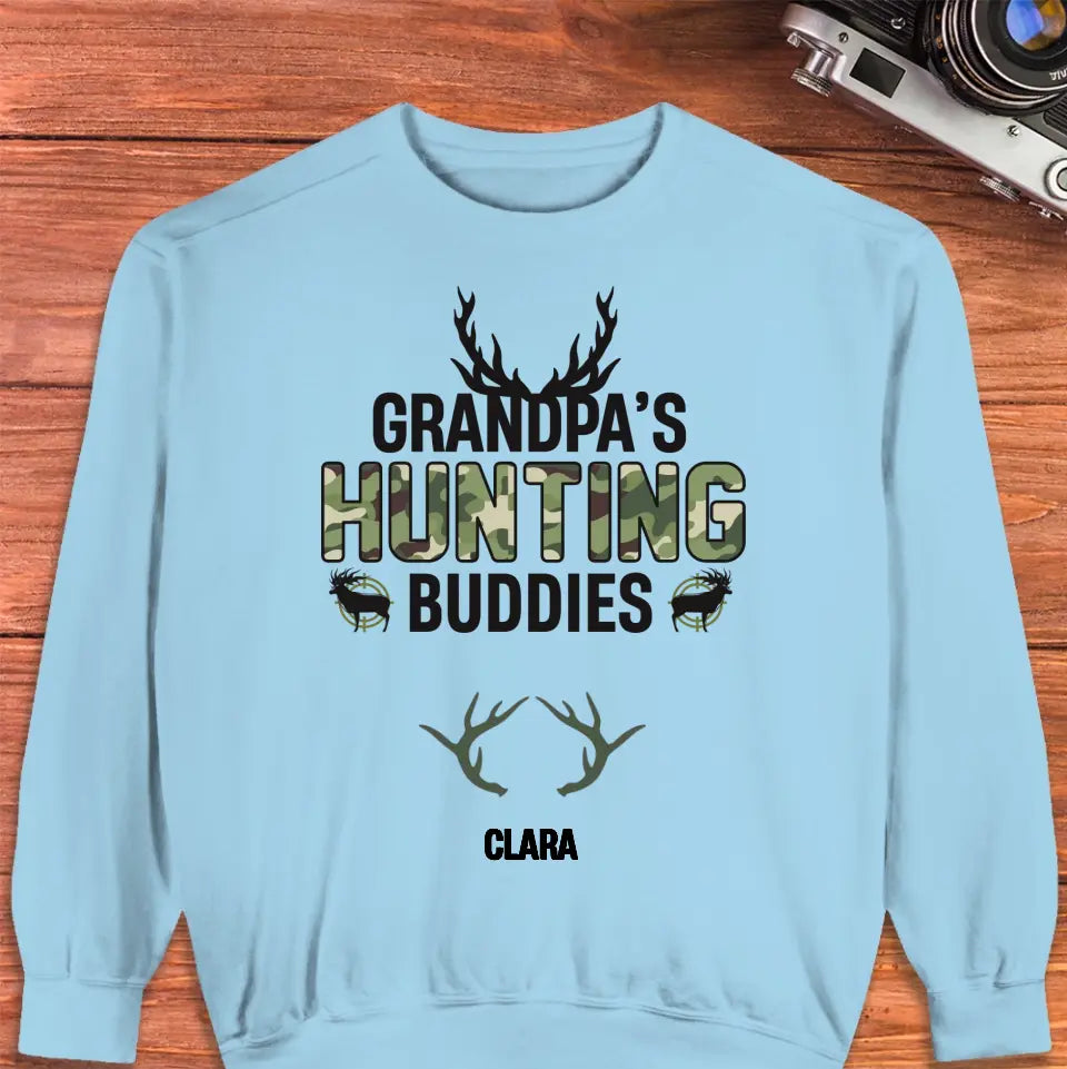 Grandpa's Hunting Buddies - Custom Name - Personalized Gifts For Grandpa - Hoodie