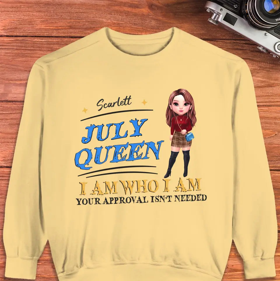 July Queen Birthday - Custom Month - Personalized Gifts For Her - T-Shirt