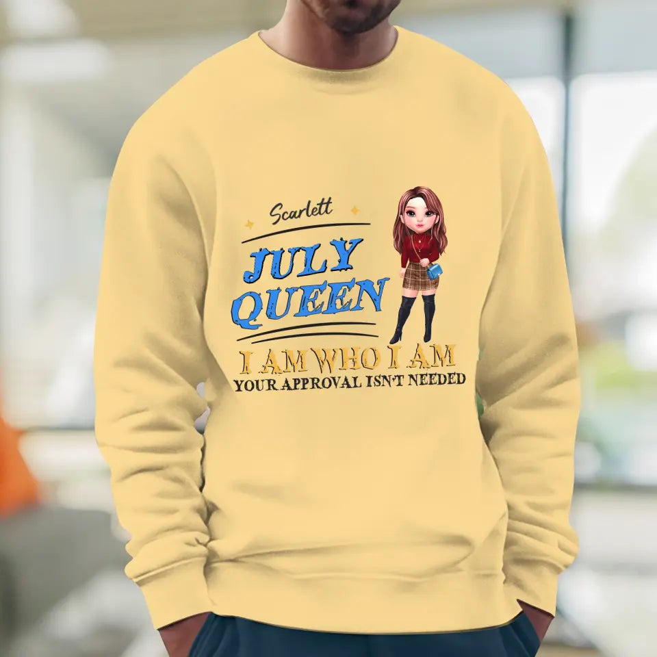 July Queen Birthday - Custom Month - Personalized Gifts For Her - T-Shirt