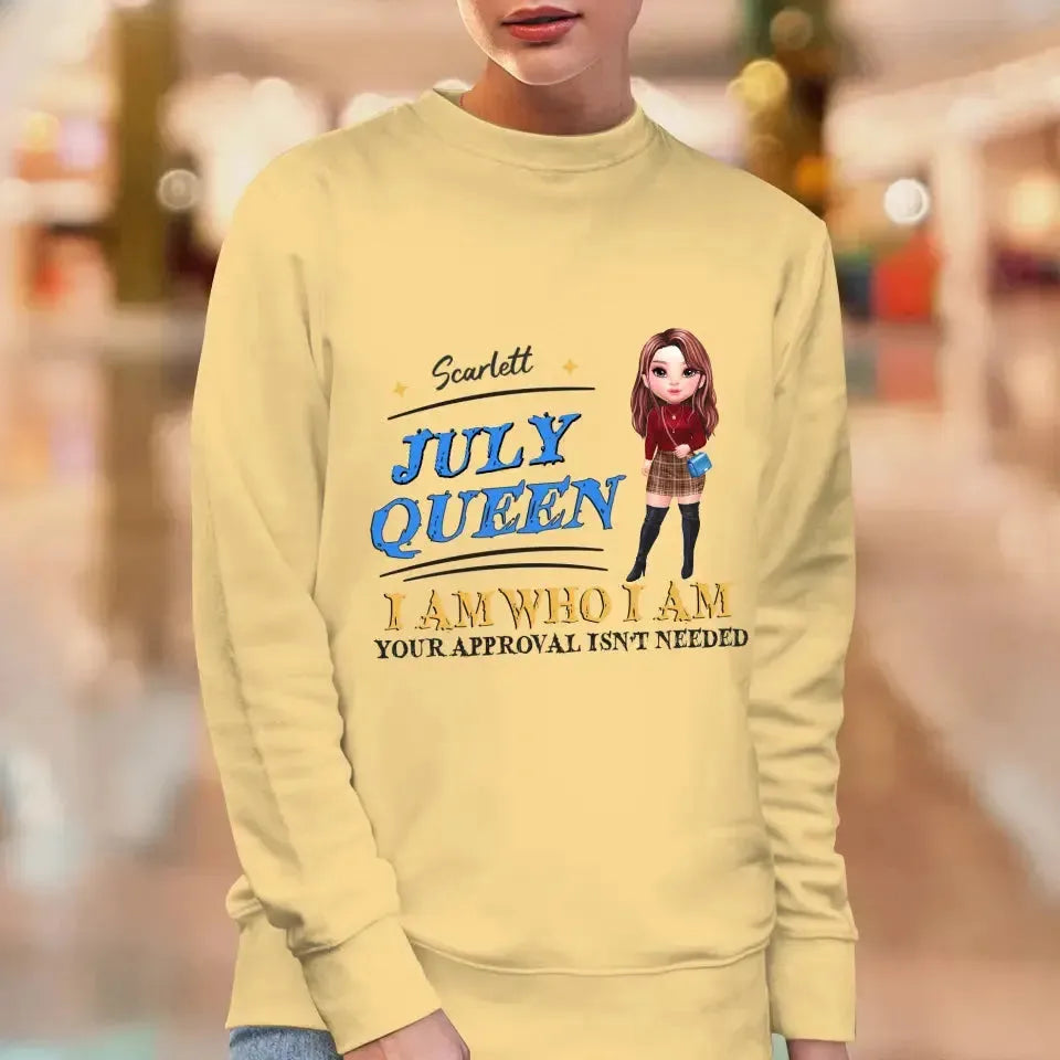 July Queen Birthday - Custom Month - Personalized Gifts For Her - Sweater