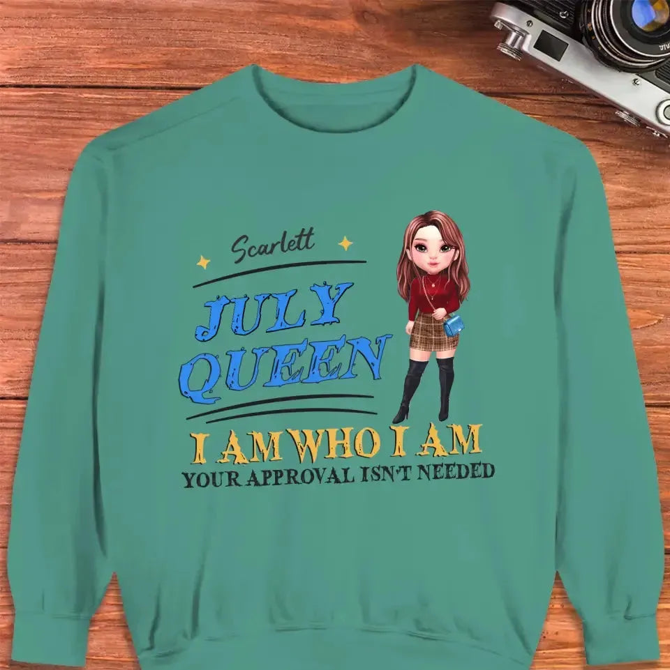 July Queen Birthday - Custom Month - Personalized Gifts For Her - Sweater