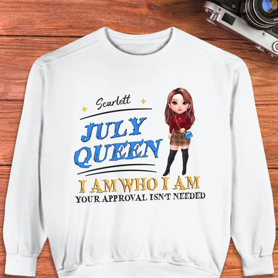 July Queen Birthday - Custom Month - Personalized Gifts For Her - T-Shirt