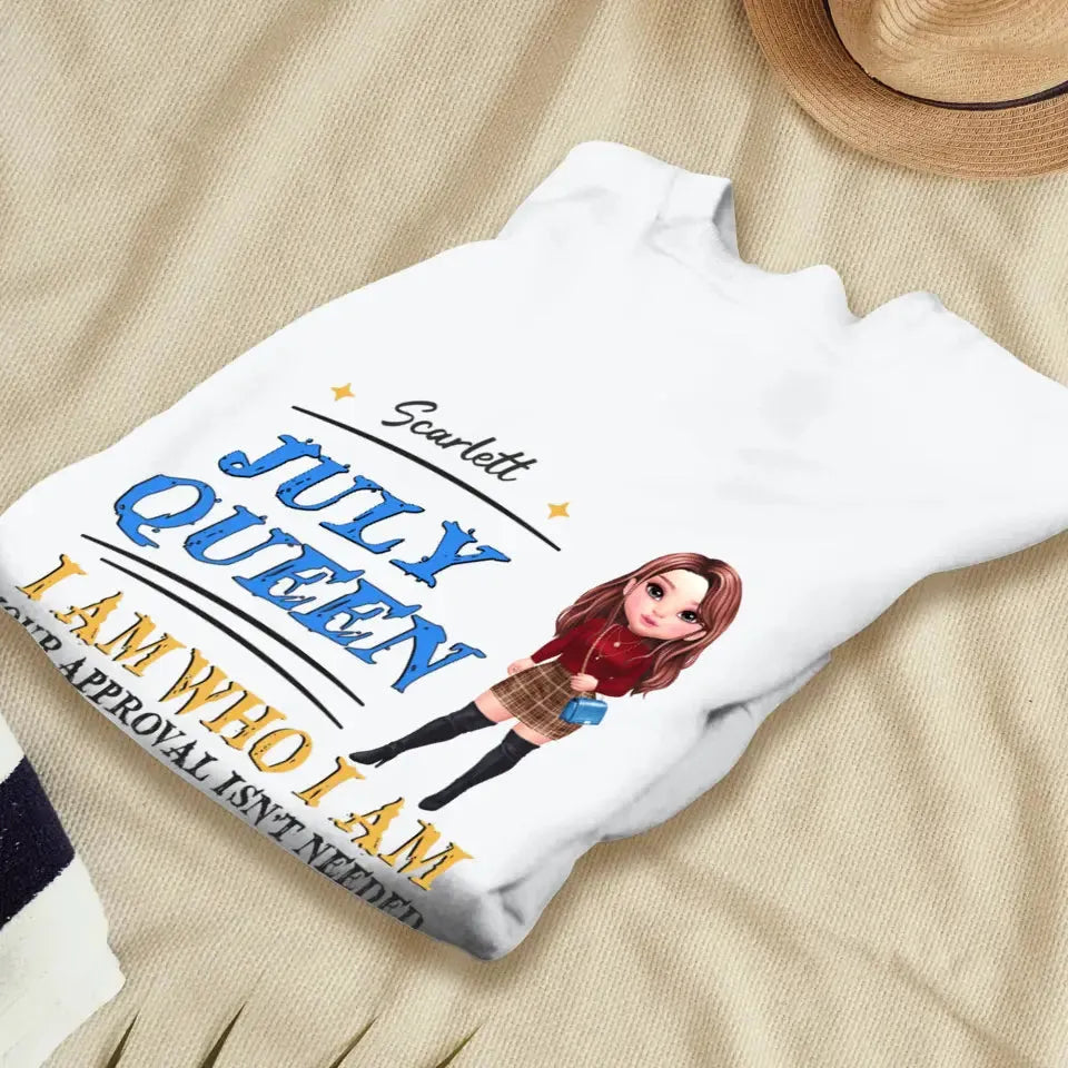 July Queen Birthday - Custom Month - Personalized Gifts For Her - Sweater