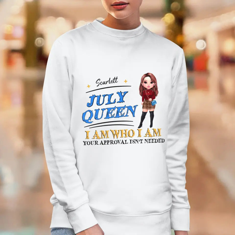 July Queen Birthday - Custom Month - Personalized Gifts For Her - Sweater