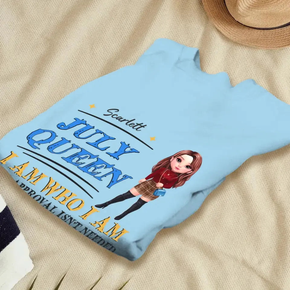 July Queen Birthday - Custom Month - Personalized Gifts For Her - Sweater