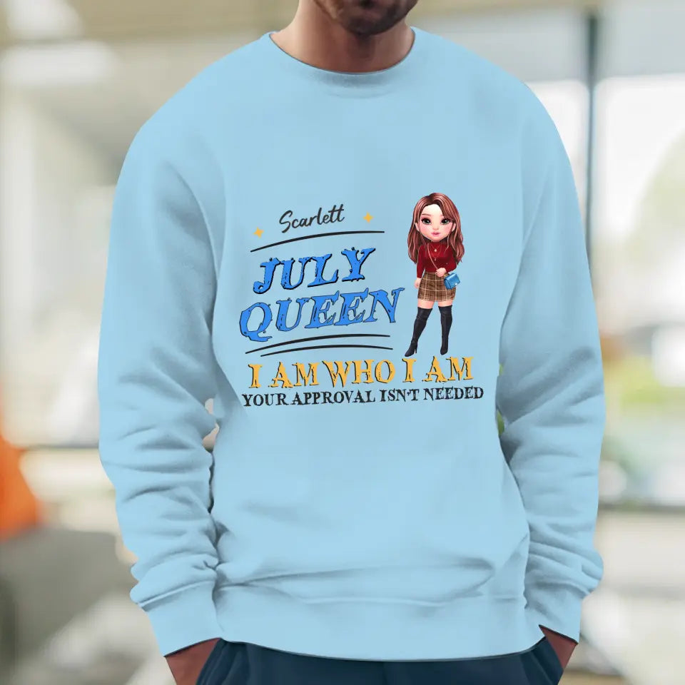 July Queen Birthday - Custom Month - Personalized Gifts For Her - T-Shirt