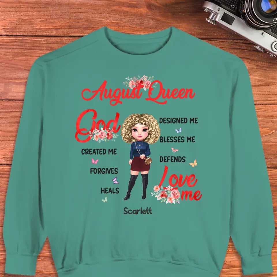 August Queen - Custom Month - Personalized Gifts For Mom - Sweater