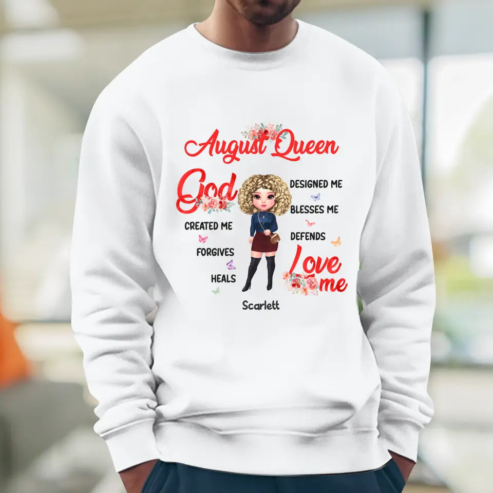 August Queen - Custom Month - Personalized Gifts For Mom - Sweater