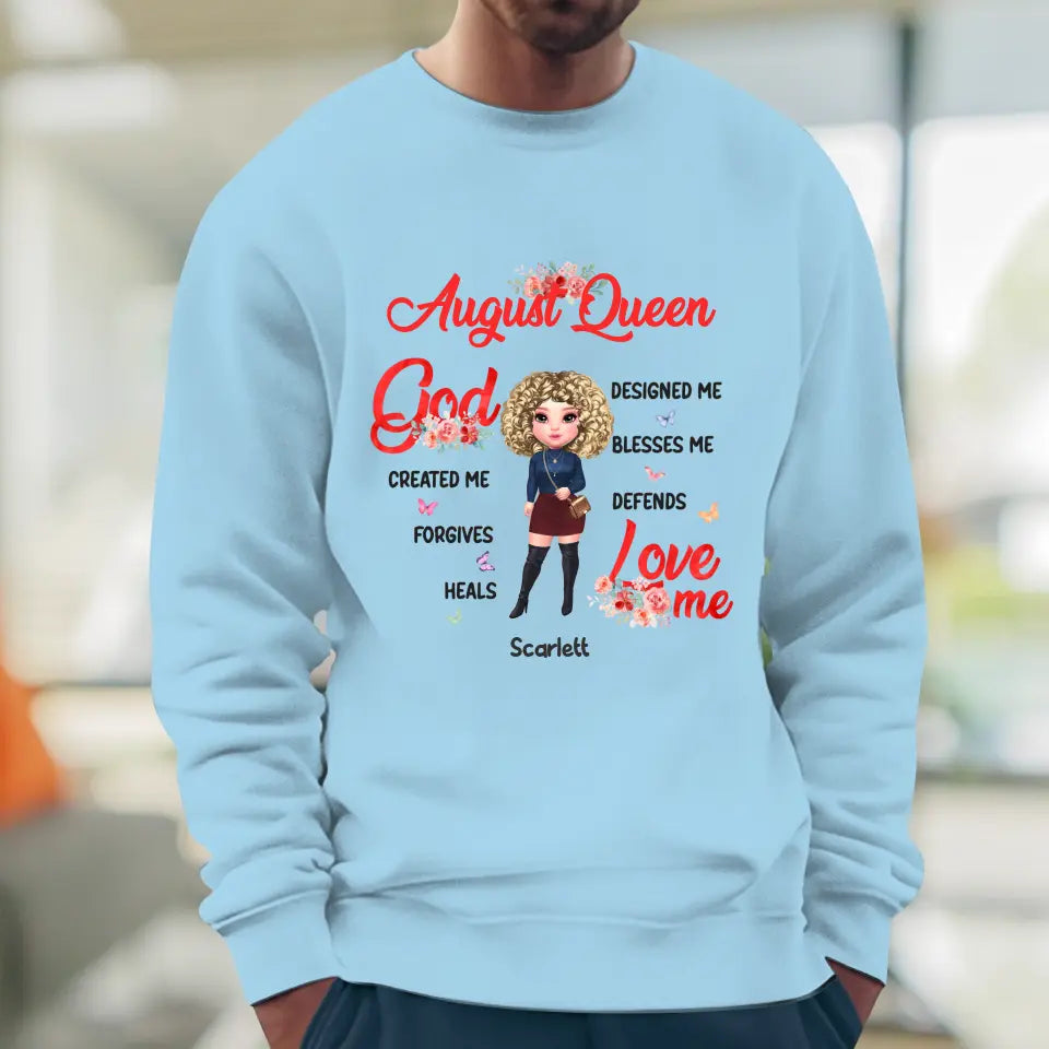 August Queen - Custom Month - Personalized Gifts For Mom - Sweater