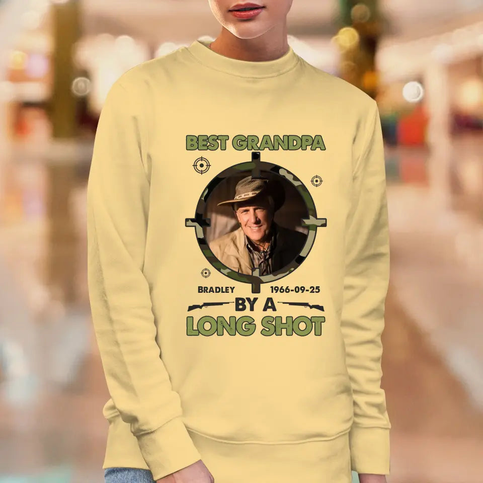 Best Grandpa By Long Shots - Custom Photo - Personalized Gifts For Grandpa - T-Shirt