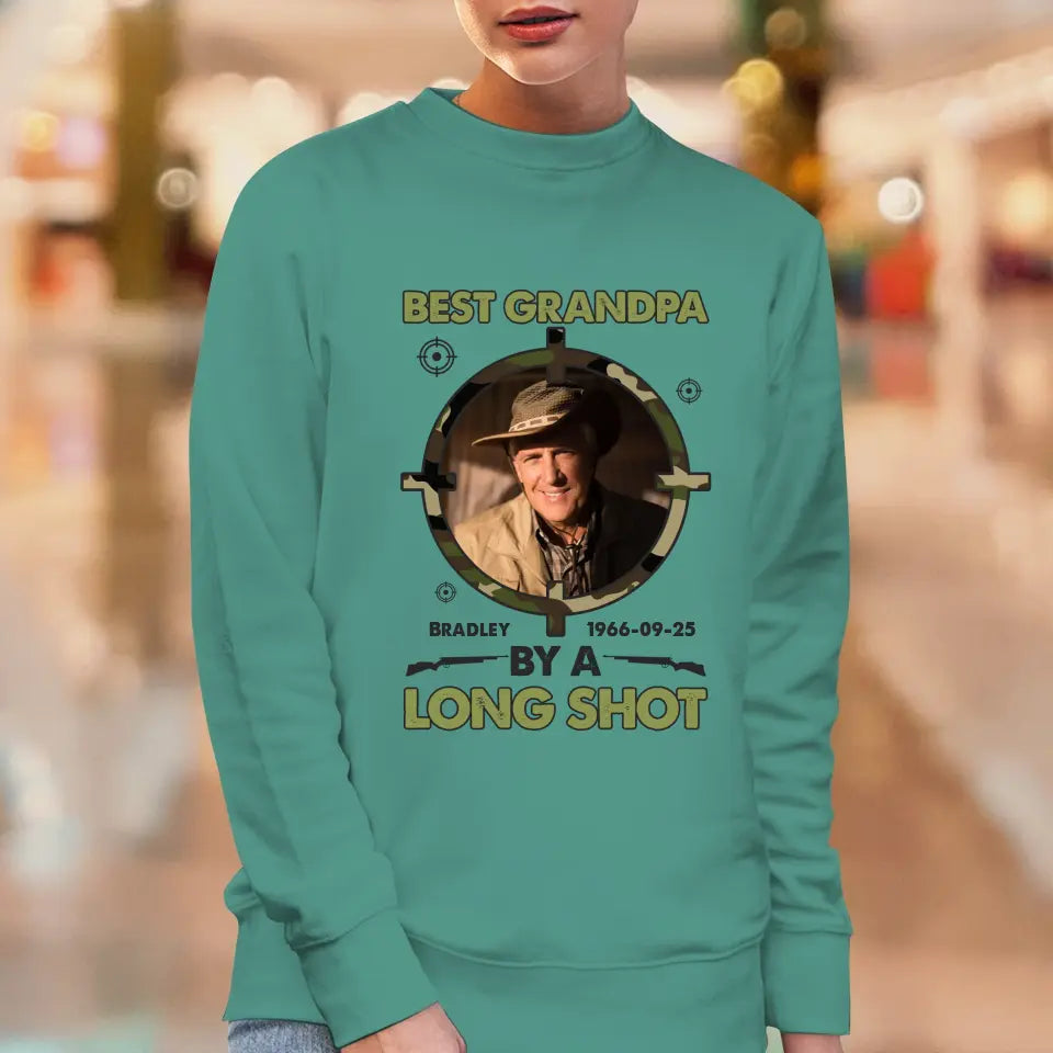 Best Grandpa By Long Shots - Custom Photo - Personalized Gifts For Grandpa - T-Shirt