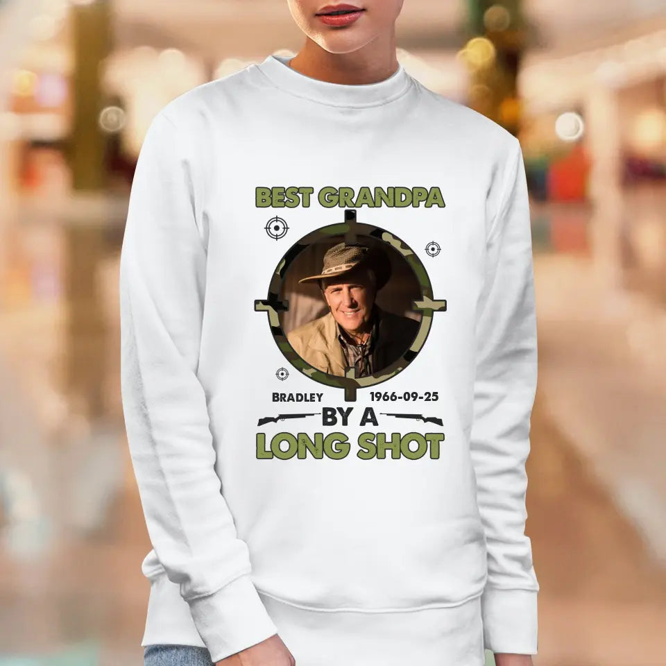 Best Grandpa By Long Shots - Custom Photo - Personalized Gifts For Grandpa - T-Shirt