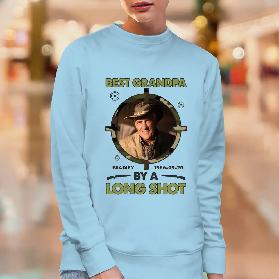 Best Grandpa By Long Shots - Custom Photo - Personalized Gifts For Grandpa - T-Shirt