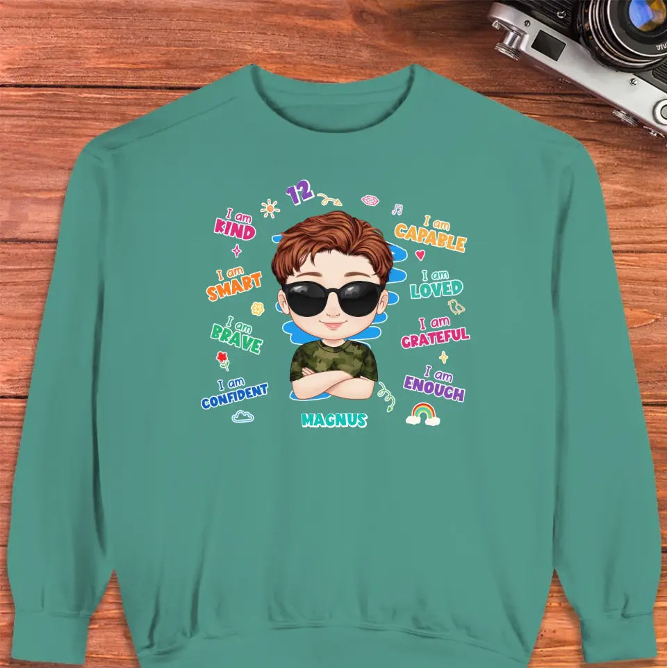 I Am Kind - Personalized Gift For Son - Unisex Family Sweater