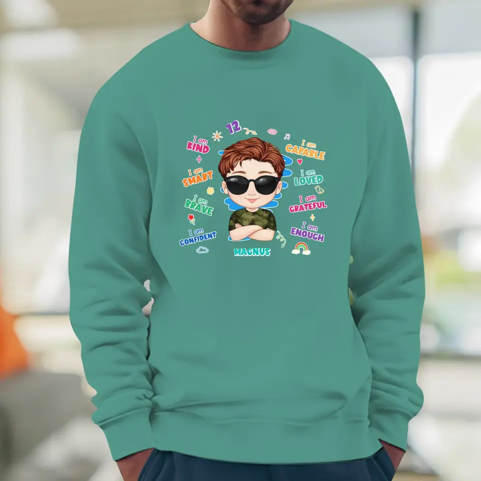 I Am Kind - Personalized Gift For Son - Unisex Family Sweater