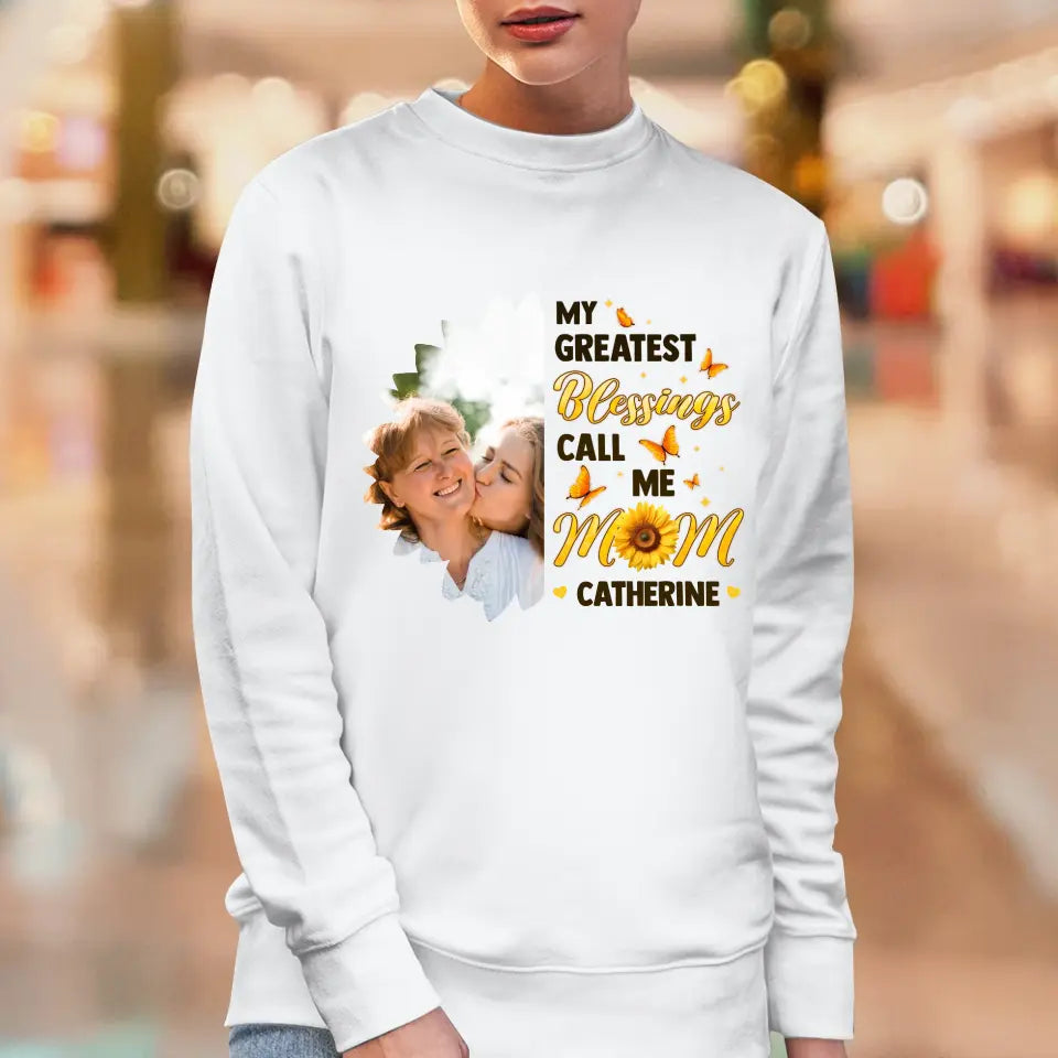 My Greatest Blessings - Custom Photo - Personalized Gifts For Mom - Hoodie