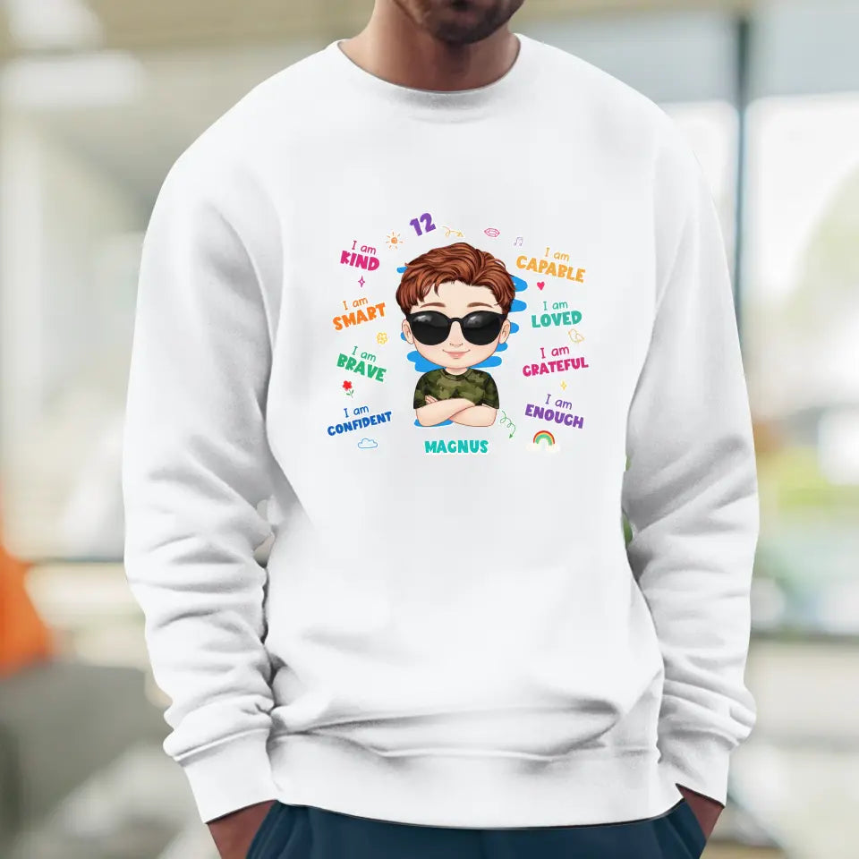 I Am Kind - Personalized Gift For Son - Unisex Family Sweater