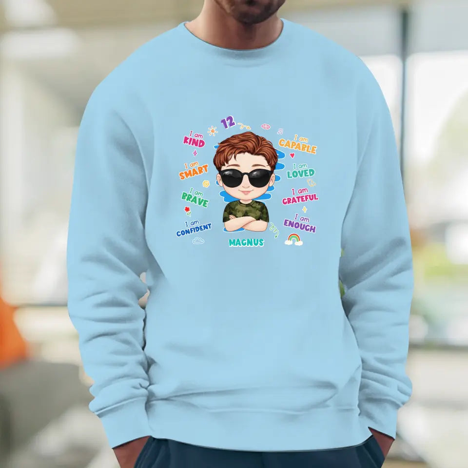 I Am Kind - Personalized Gift For Son - Unisex Family Sweater