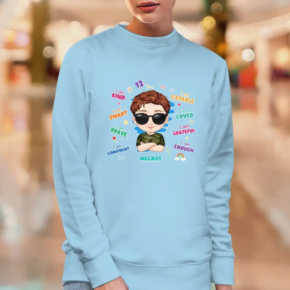 I Am Kind - Personalized Gift For Son - Unisex Family Sweater