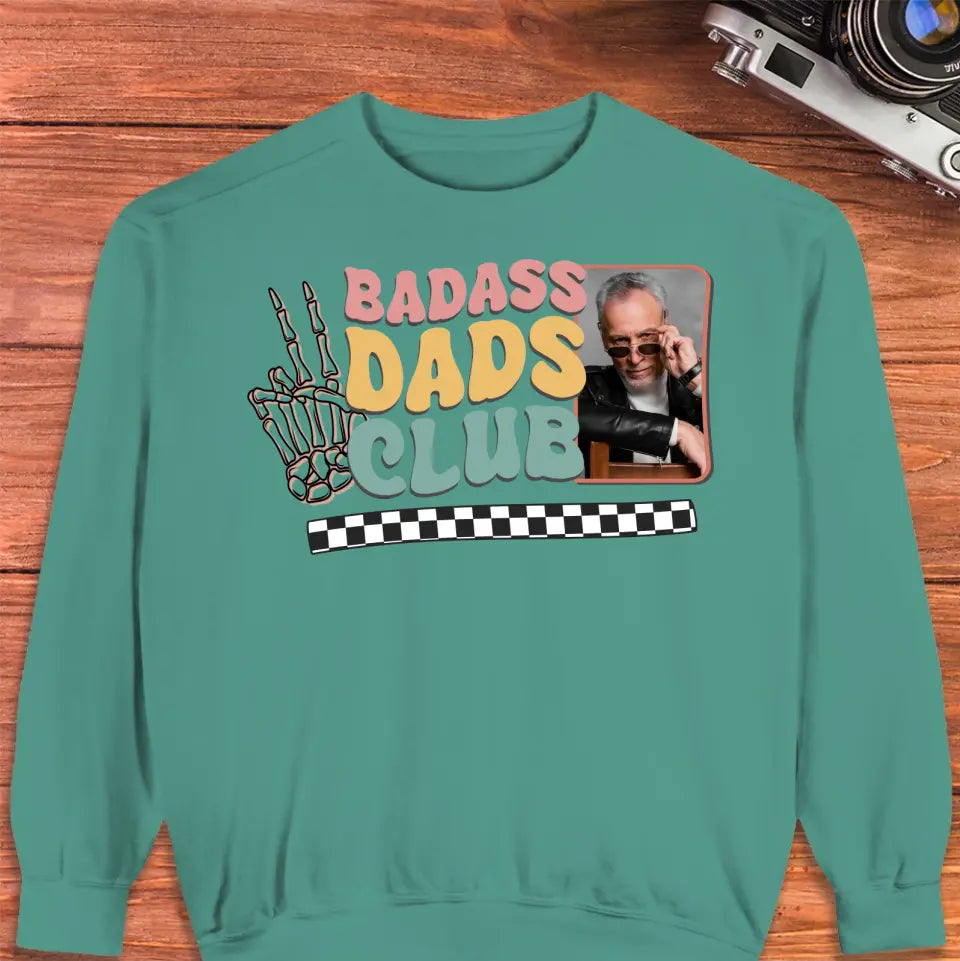 Badass Dads Club - Custom Photo - Personalized Gifts For Dad - T-Shirt