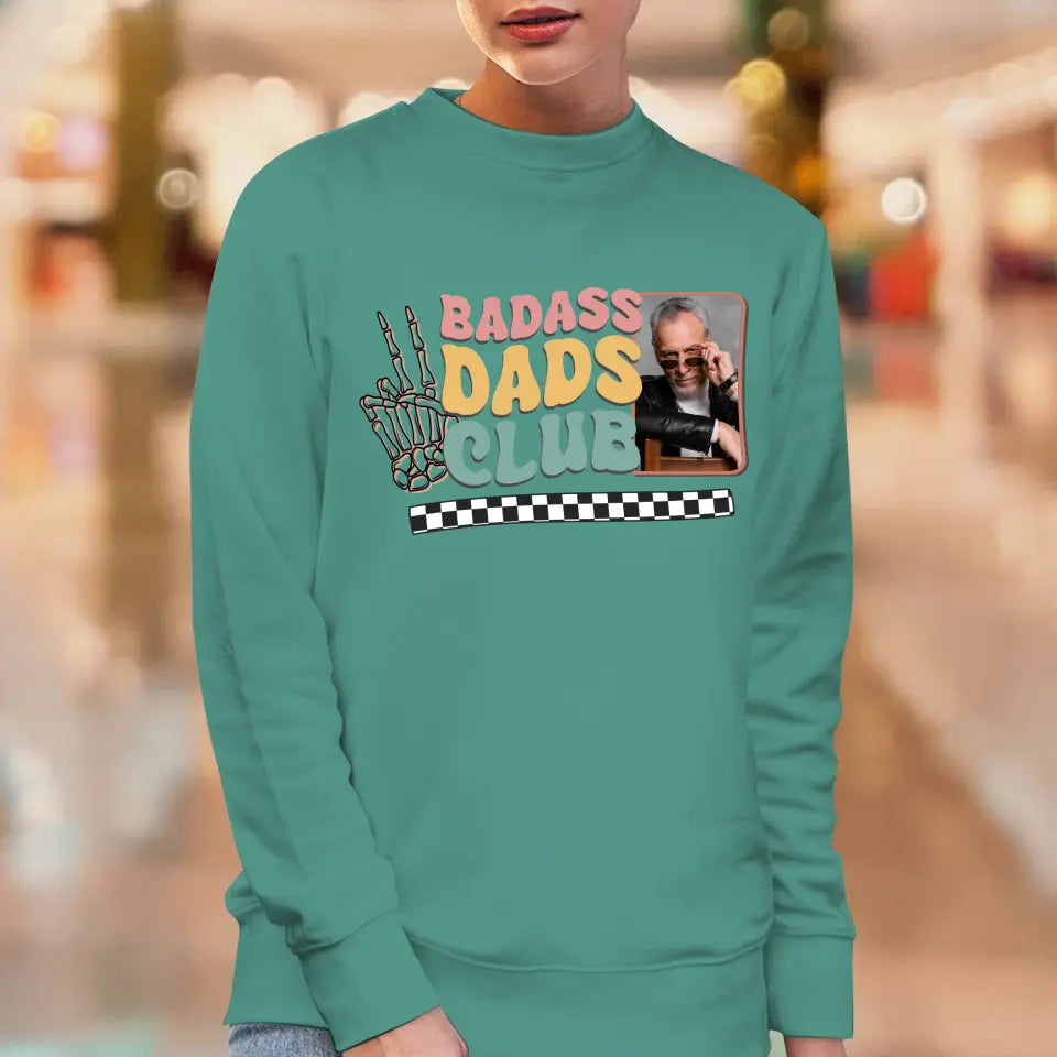 Badass Dads Club - Custom Photo - Personalized Gifts For Dad - T-Shirt