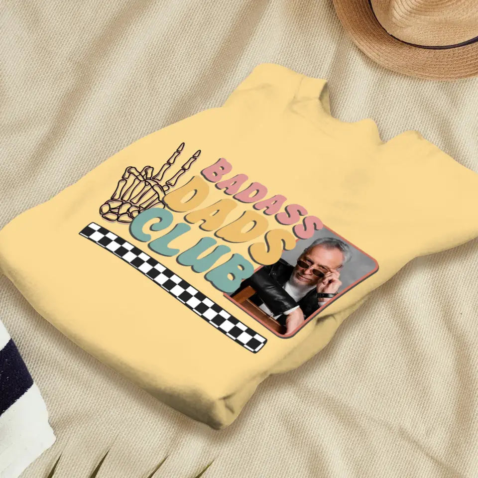 Badass Dads Club - Custom Photo - Personalized Gifts For Dad - Sweater