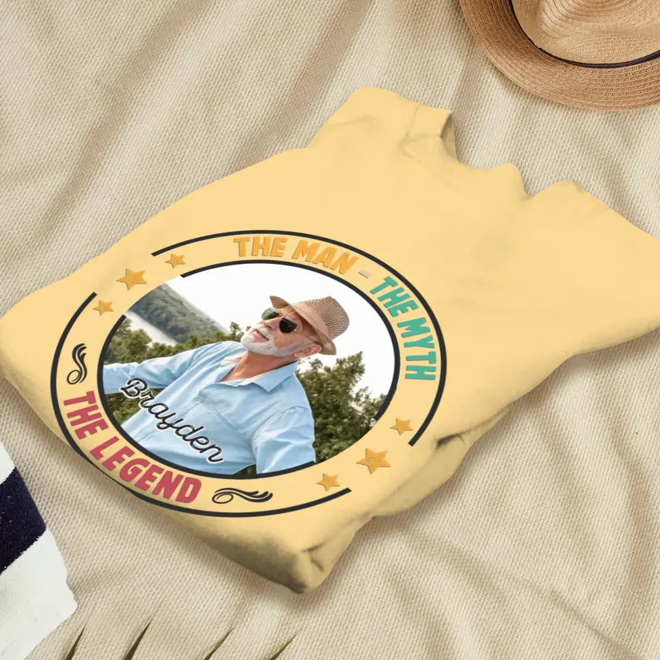 The Man Has Retired- Custom Photo - Personalized Gifts For Dad - T-Shirt
