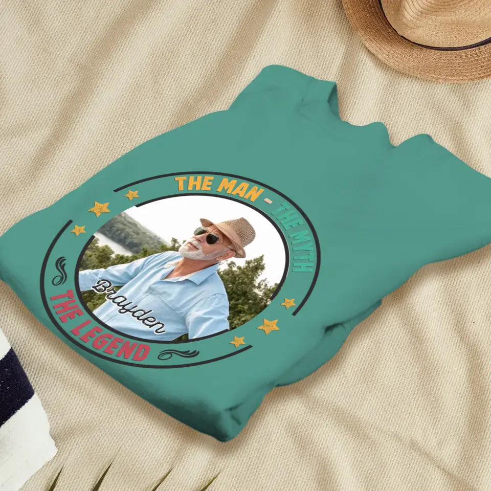 The Man Has Retired- Custom Photo - Personalized Gifts For Dad - T-Shirt