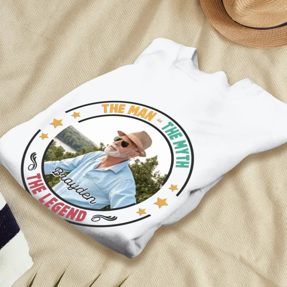 The Man Has Retired- Custom Photo - Personalized Gifts For Dad - T-Shirt