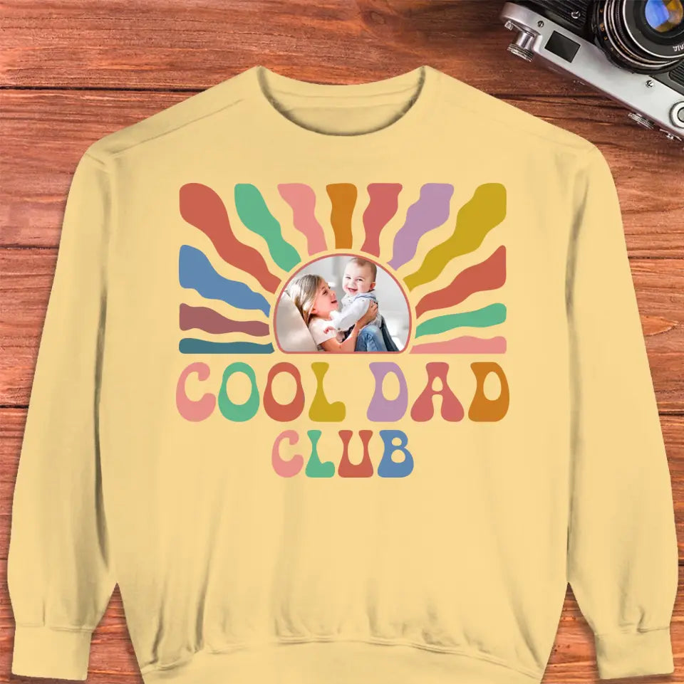 Cool Dad Club - Custom Photo - Personalized Gifts For Dad - T-Shirt