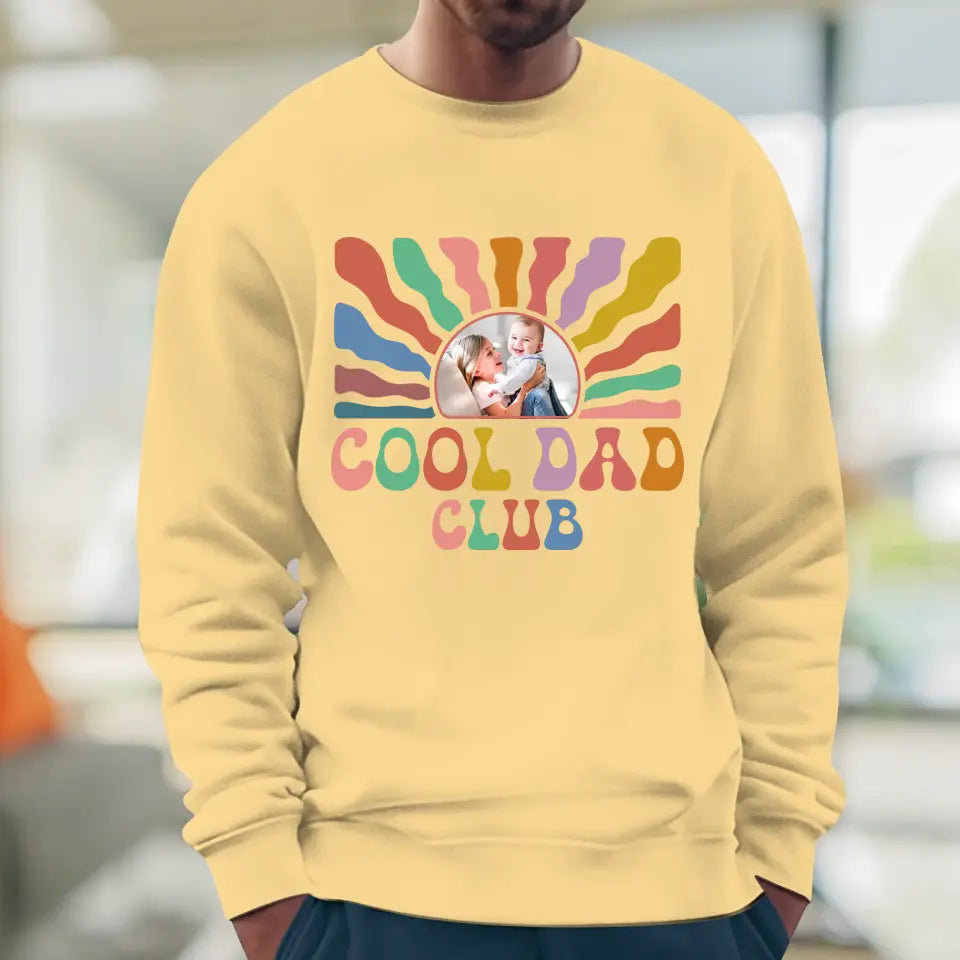 Cool Dad Club - Custom Photo - Personalized Gifts For Dad - T-Shirt