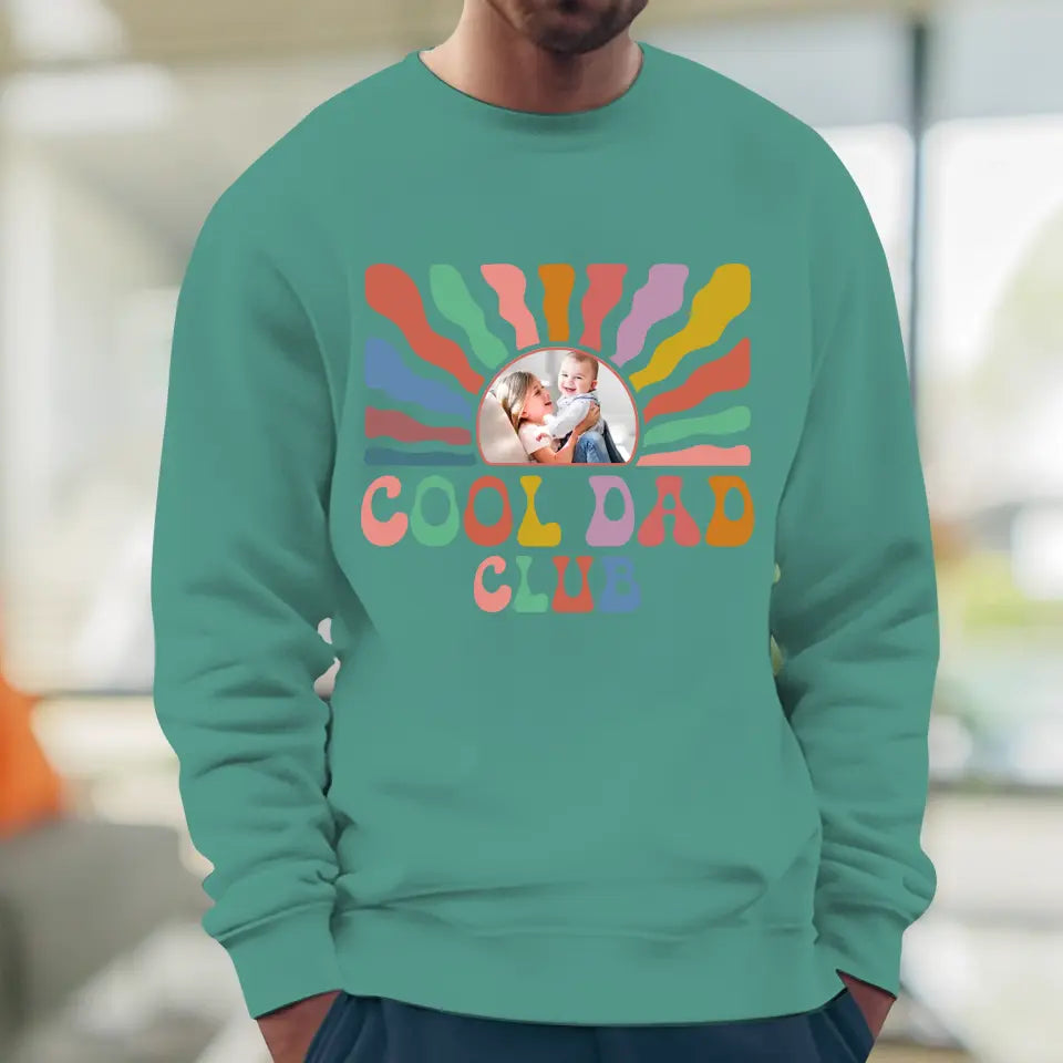 Cool Dad Club - Custom Photo - Personalized Gifts For Dad - T-Shirt