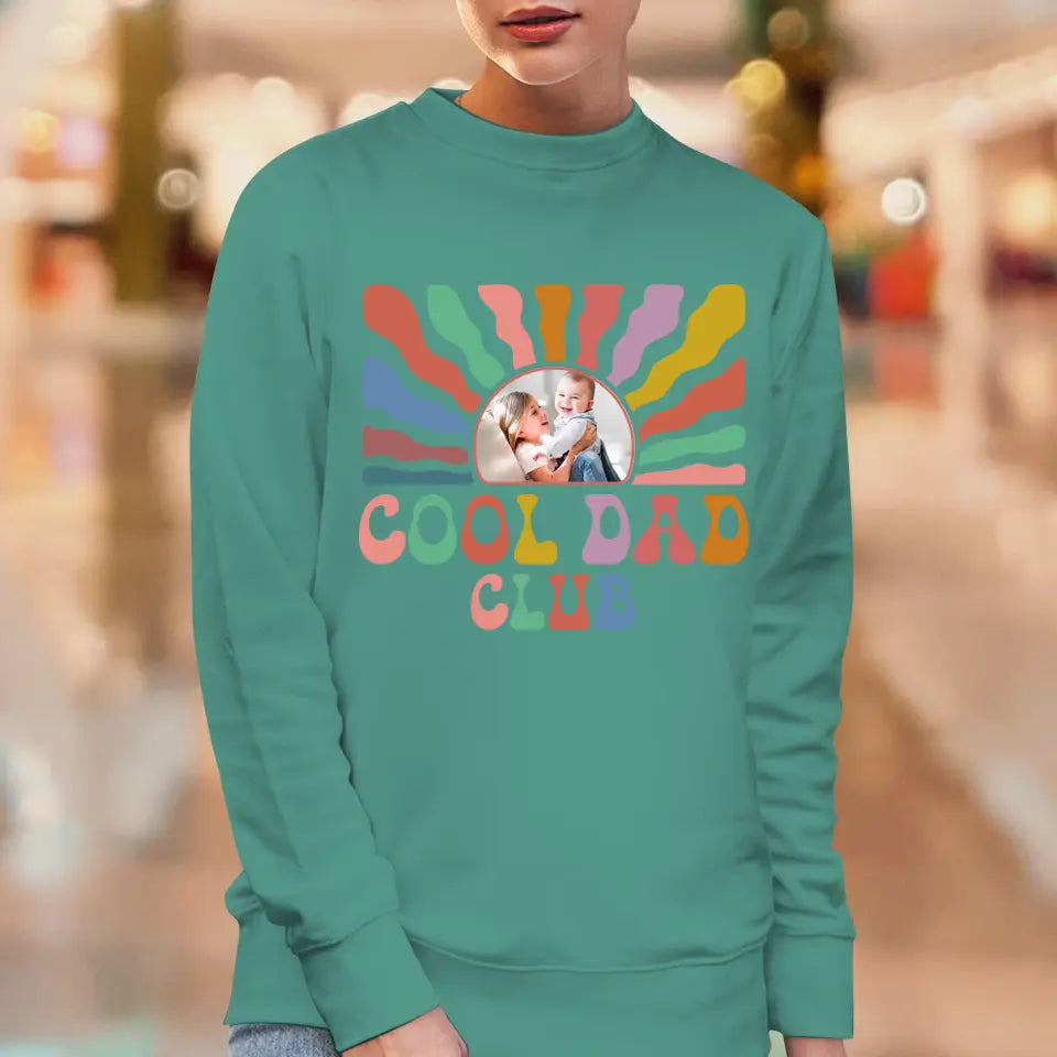 Cool Dad Club - Custom Photo - Personalized Gifts For Dad - T-Shirt