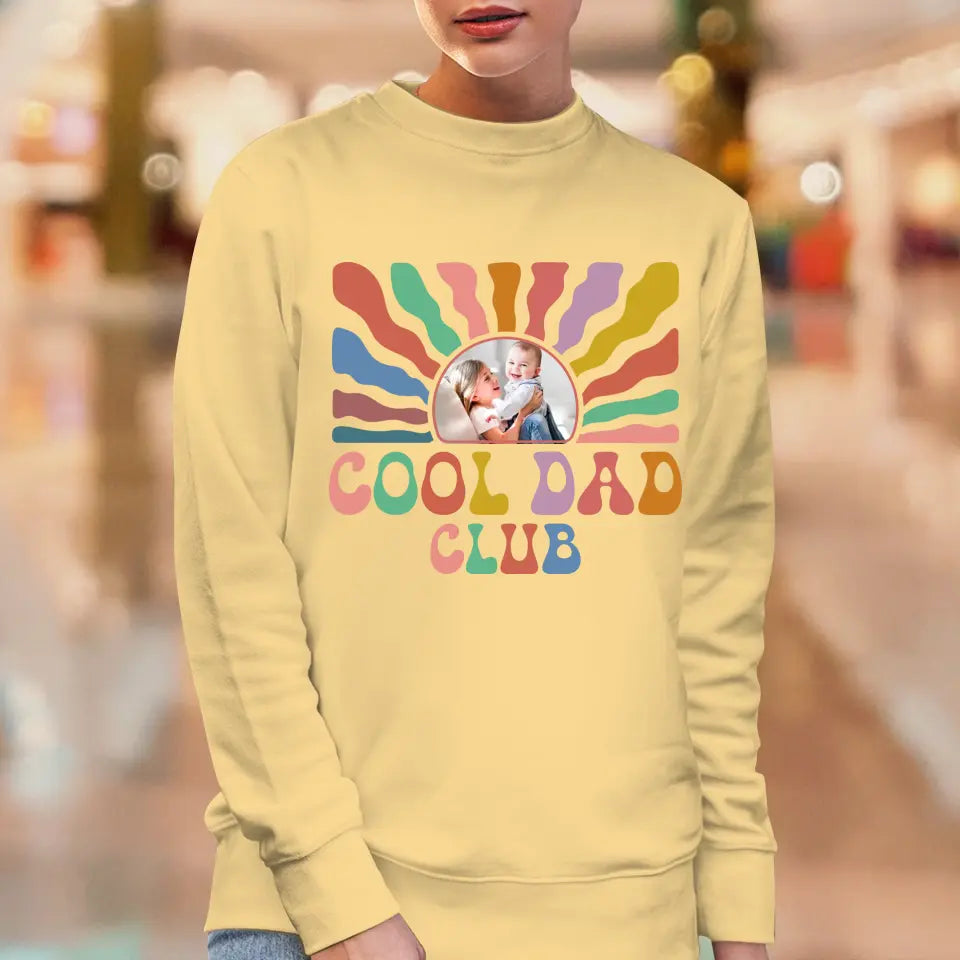 Cool Dad Club - Custom Photo - Personalized Gifts For Dad - Sweater