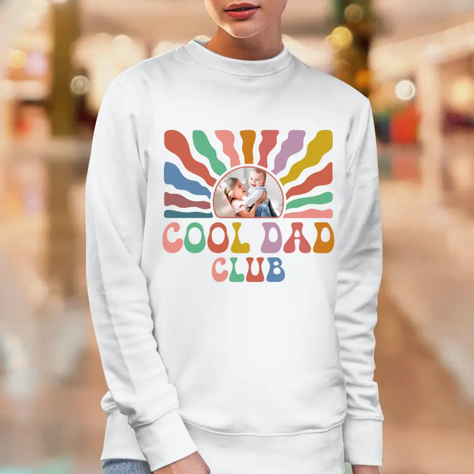 Cool Dad Club - Custom Photo - Personalized Gifts For Dad - T-Shirt