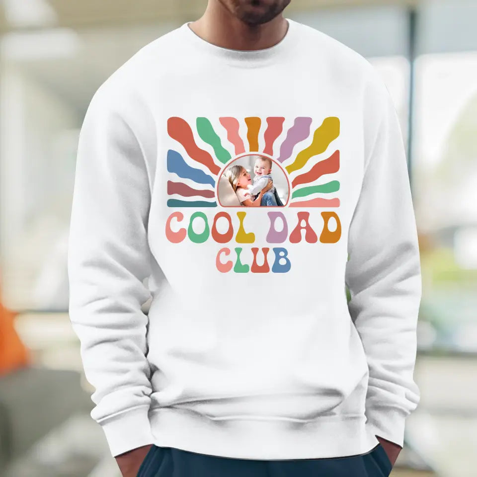 Cool Dad Club - Custom Photo - Personalized Gifts For Dad - Sweater