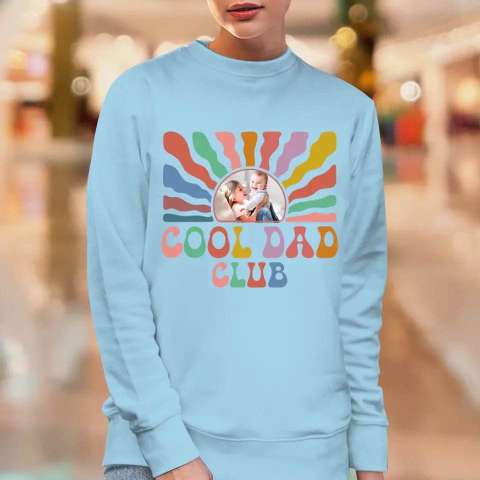 Cool Dad Club - Custom Photo - Personalized Gifts For Dad - Sweater