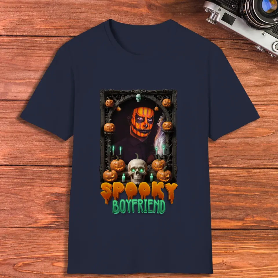 Spooky Couple - Custom Photo - Personalized Gifts For Couple - T-shirt