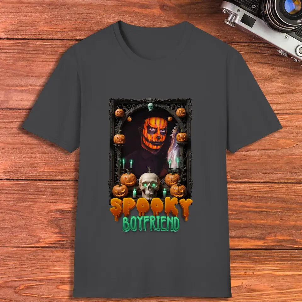 Spooky Couple - Custom Photo - Personalized Gifts For Couple - T-shirt