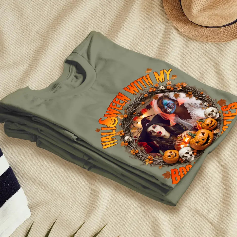 Halloween With My Boo-tiful Besties - Custom Photo - Personalized Gifts For Bestie - Hoodie