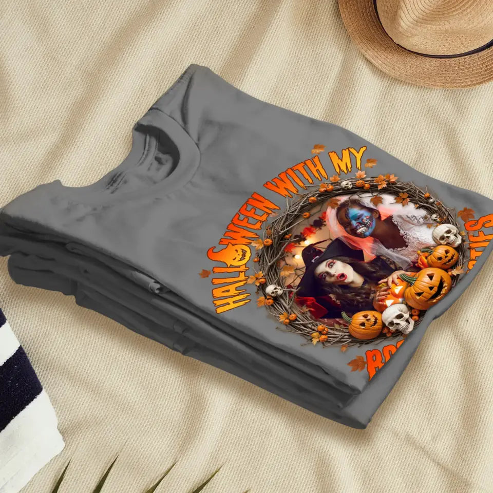 Halloween With My Boo-tiful Besties - Custom Photo - Personalized Gifts For Bestie - Hoodie