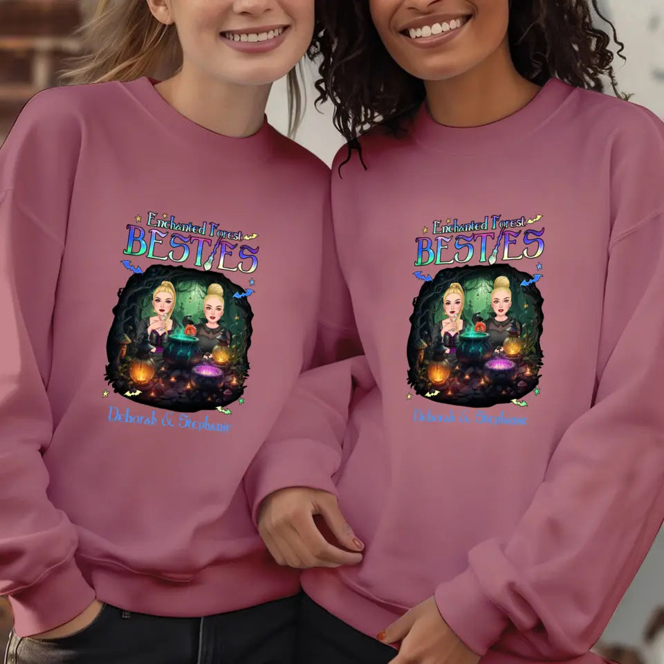 Enchanted Forest Bestie - Custom Name - Personalized Gifts For Bestie - Sweater