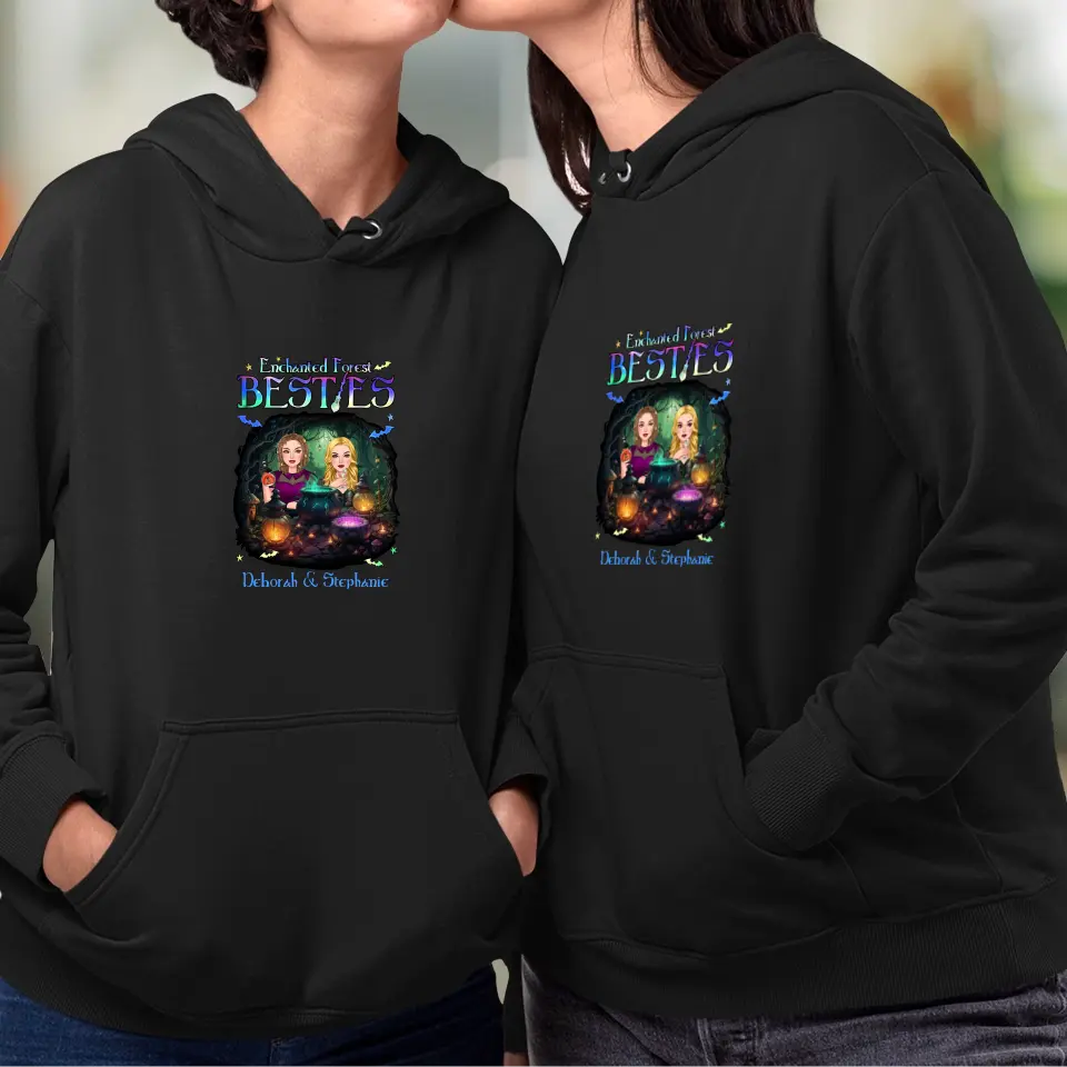 Enchanted Forest Bestie - Custom Name - Personalized Gifts For Bestie - Hoodie