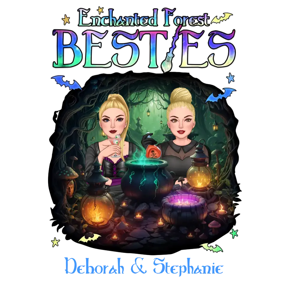 Enchanted Forest Bestie - Custom Name - Personalized Gifts For Bestie - Sweater