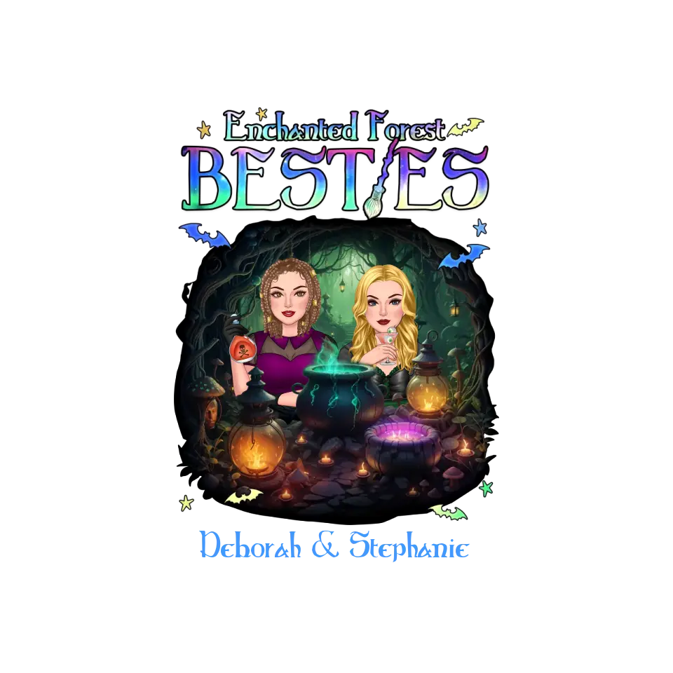 Enchanted Forest Bestie - Custom Name - Personalized Gifts For Bestie - Hoodie