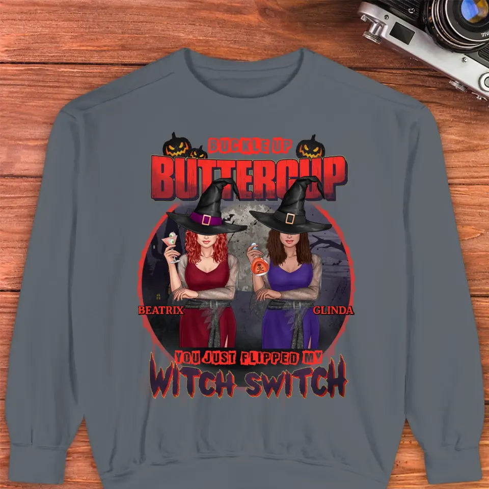 Buckle Up Buttercup - Custom Name - Personalized Gifts For Bestie - T-Shirt