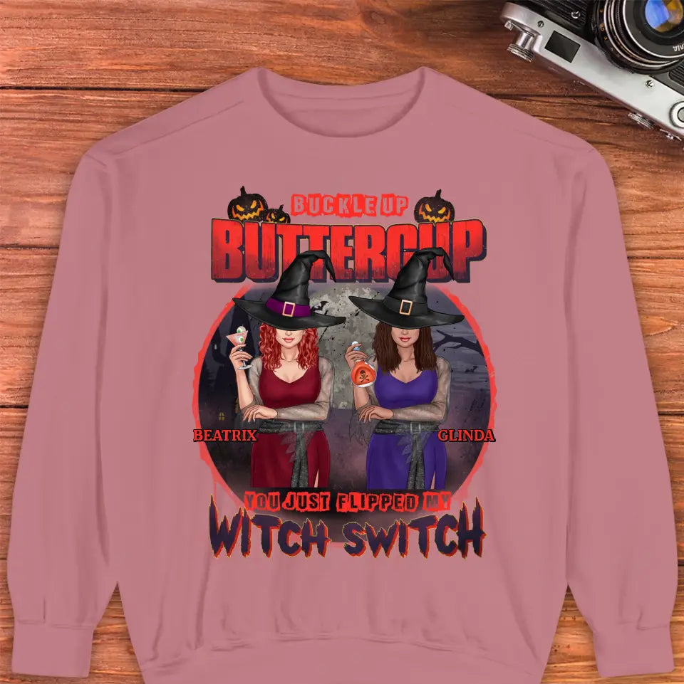 Buckle Up Buttercup - Custom Name - Personalized Gifts For Bestie - T-Shirt