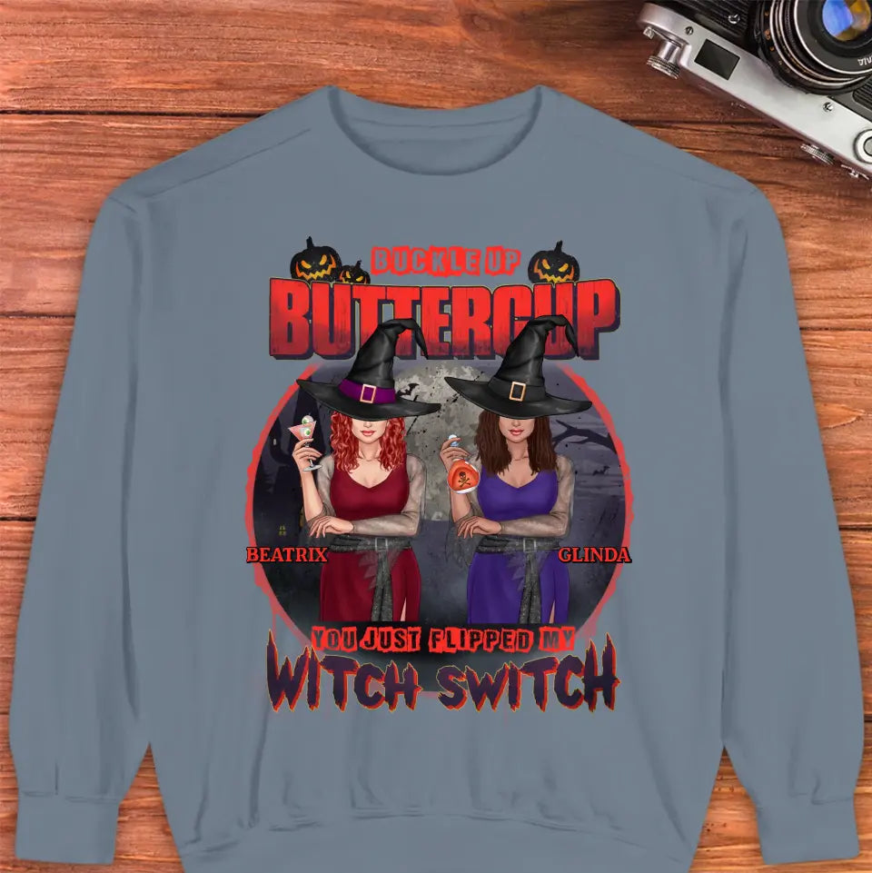 Buckle Up Buttercup - Custom Name - Personalized Gifts For Bestie - T-Shirt