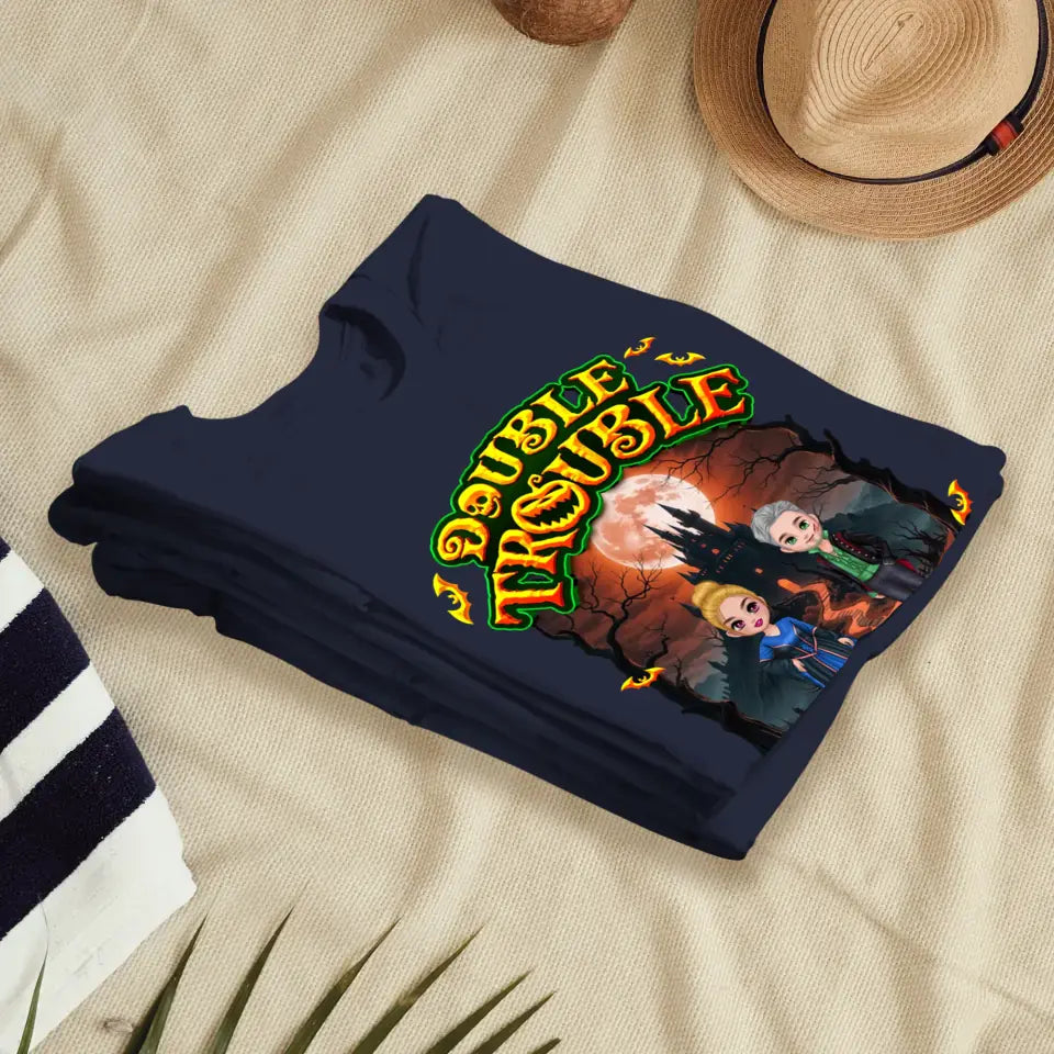 Double Trouble - Custom Name - Personalized Gifts for Couples - T-Shirt